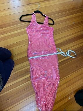 Urban Outfitters Coral Sequin Tank Dress